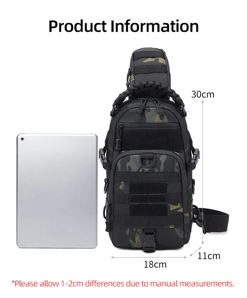 Tactical Chest Bag MOLLE Sling Backpack for Men