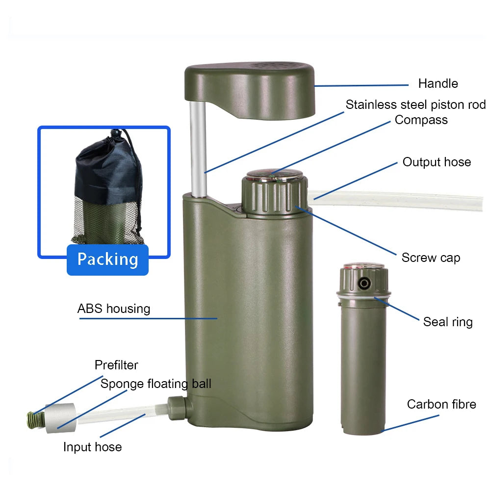 Portable Outdoor Water Filter for Camping & Survival