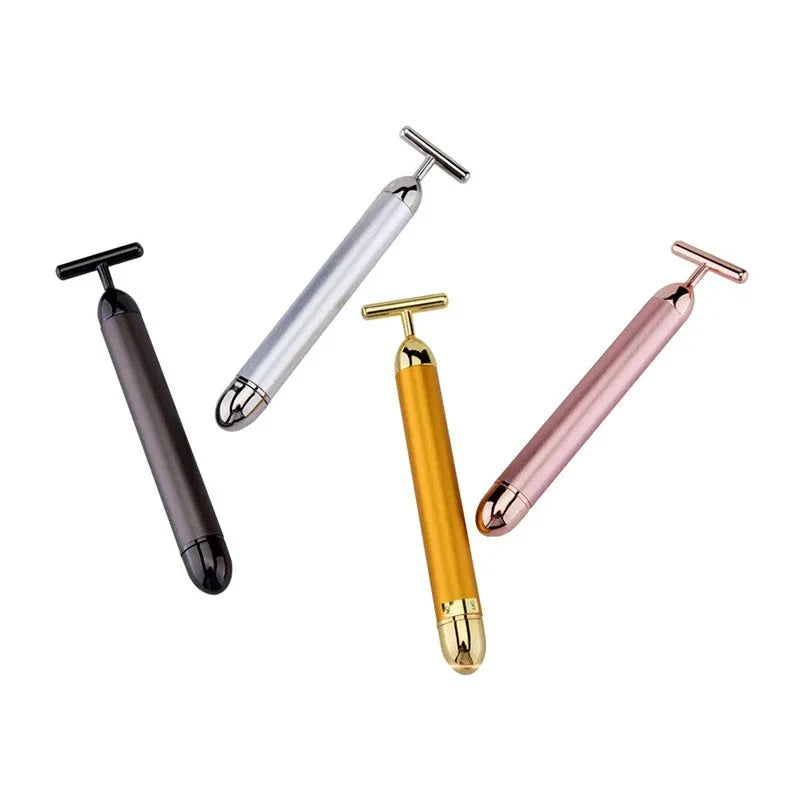 24K Gold T-Shape Vibrating Face Roller