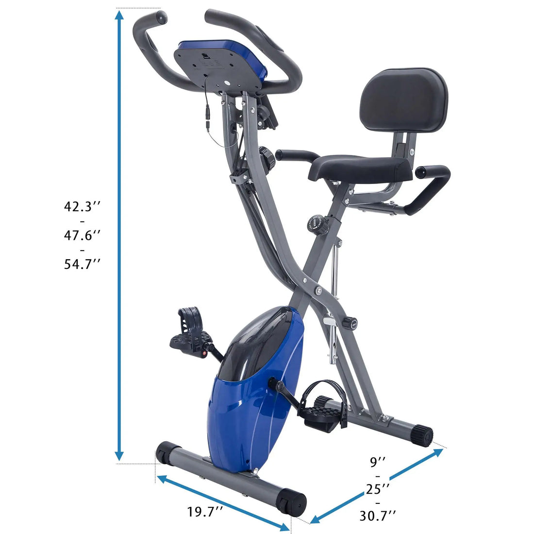 Folding X-Bike with Resistance & Backrest