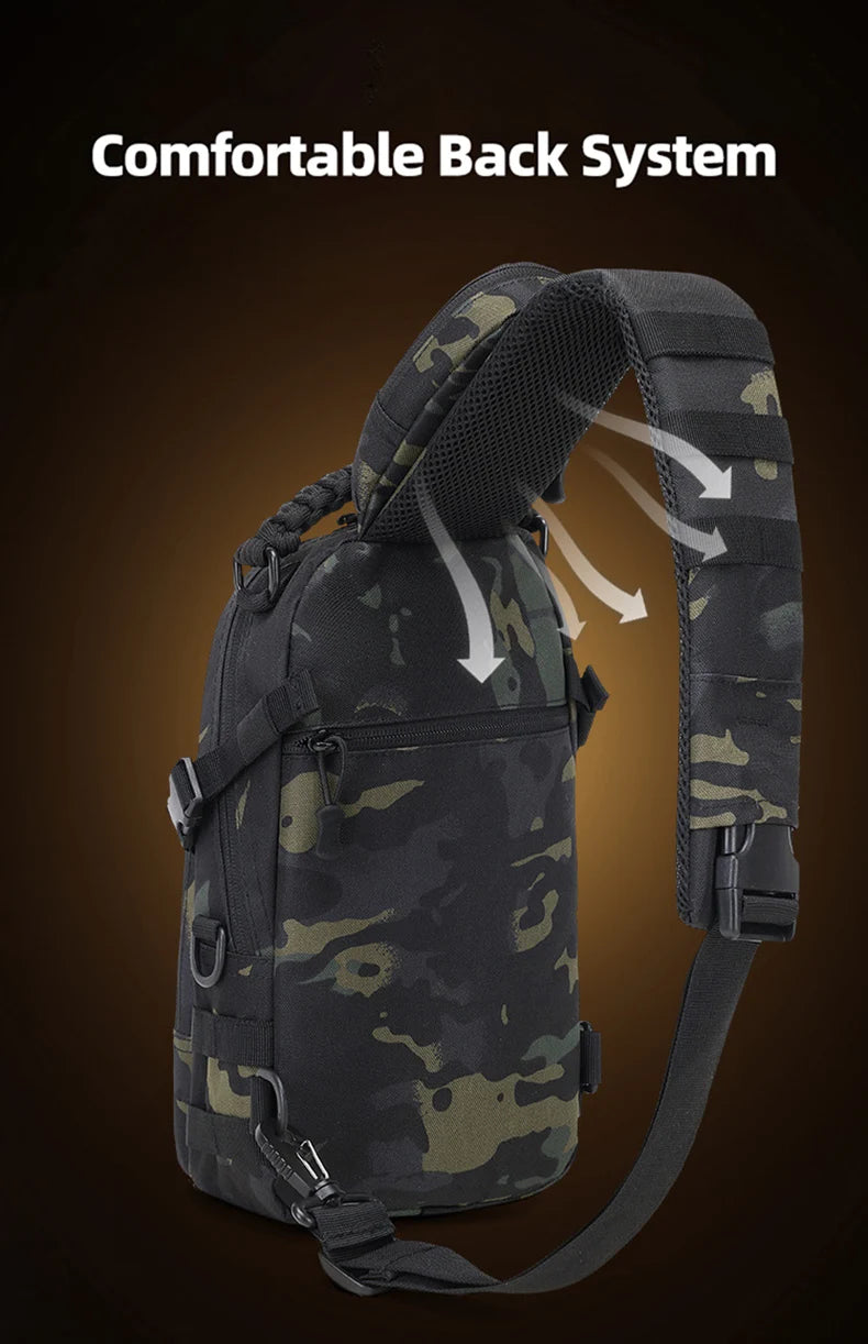 Tactical Chest Bag MOLLE Sling Backpack for Men