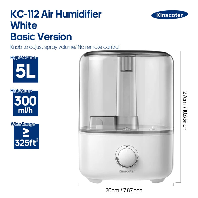 KINSCOTER 3L Air Humidifier with Remote & Timer