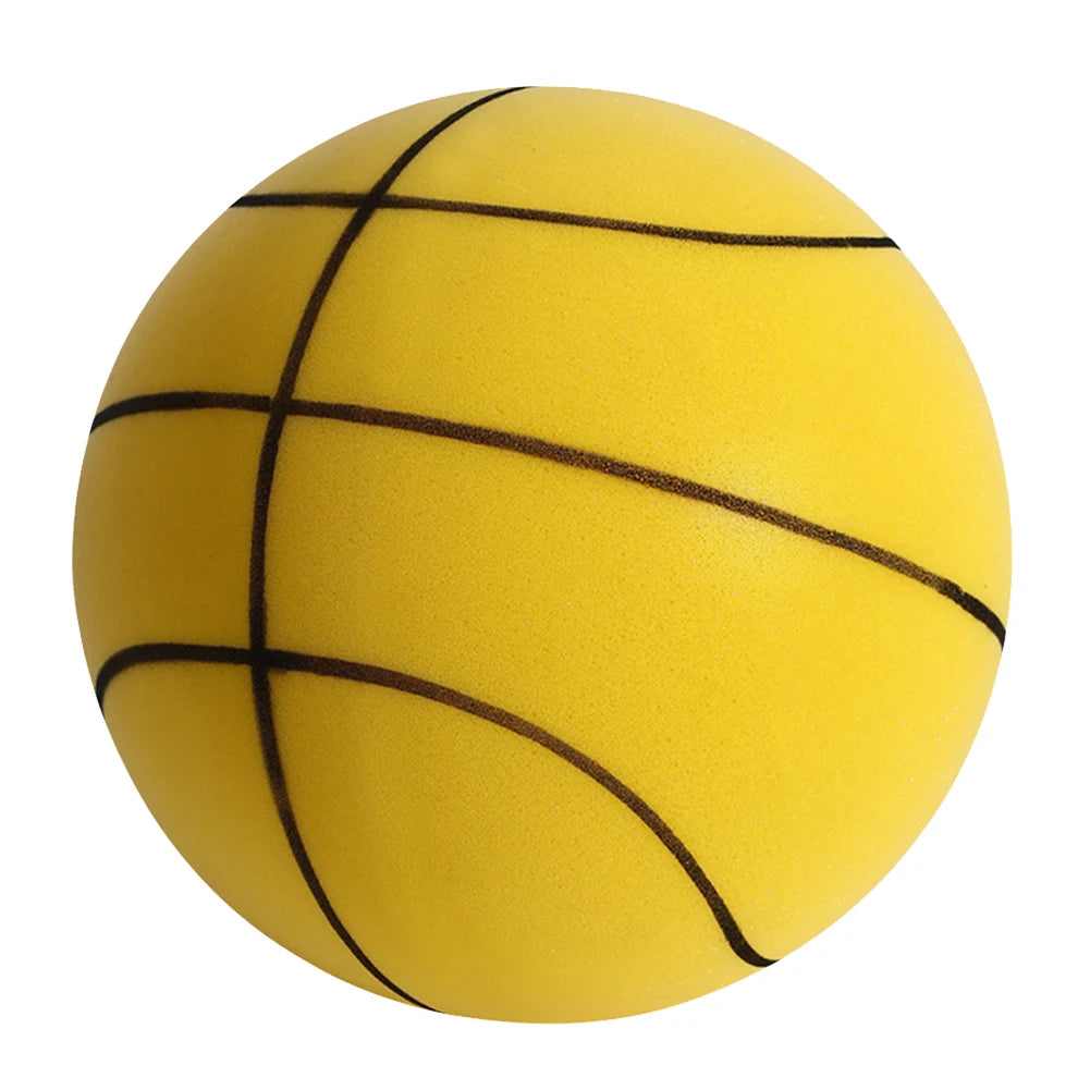 21cm Silent Grip Basketball – Size 5 (Black with Rim)