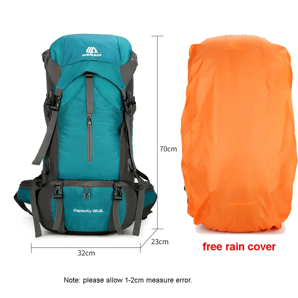 70L Hiking Camping Backpack with Rain Cover