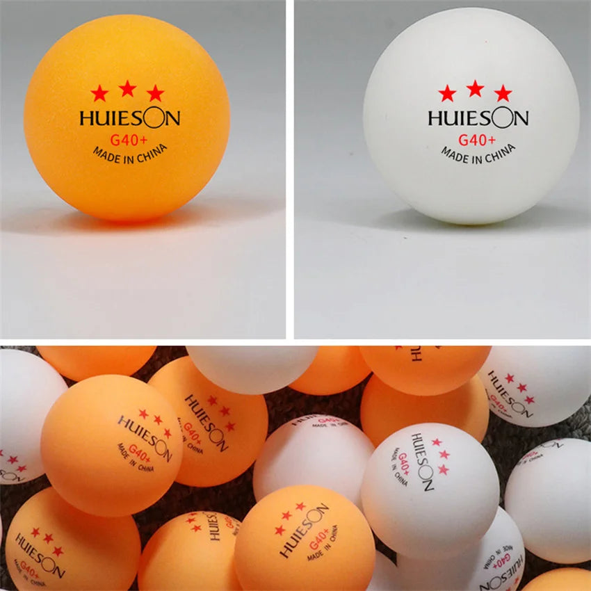Huieson 3-Star ABS 40+ Ping Pong Balls (20–100pcs)