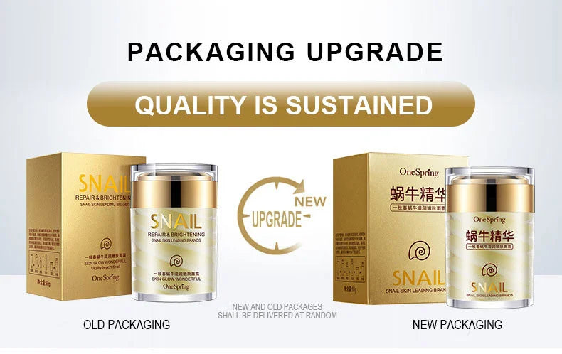 Snail Face Cream & Retinol Eye Massage Roller Set