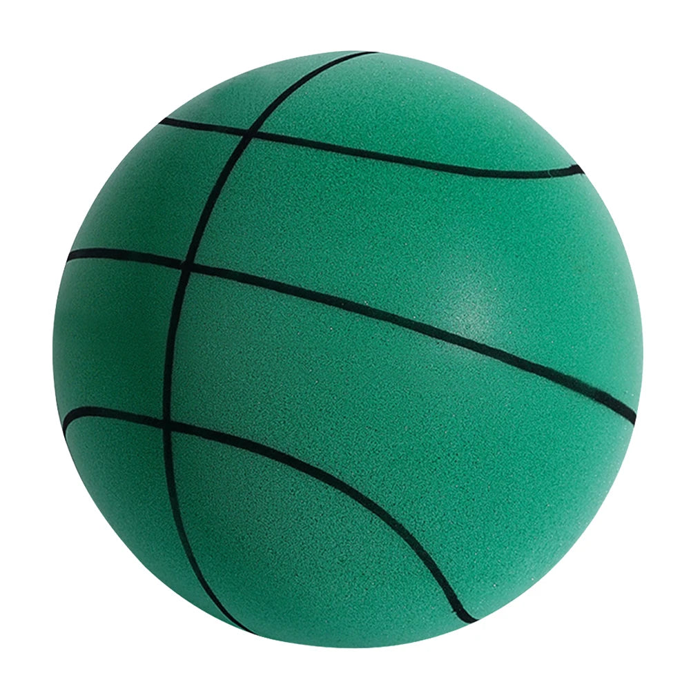 21cm Silent Grip Basketball – Size 5 (Black with Rim)