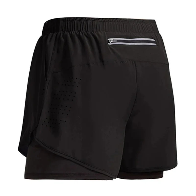 Men’s Quick-Dry Double Layer Running Shorts