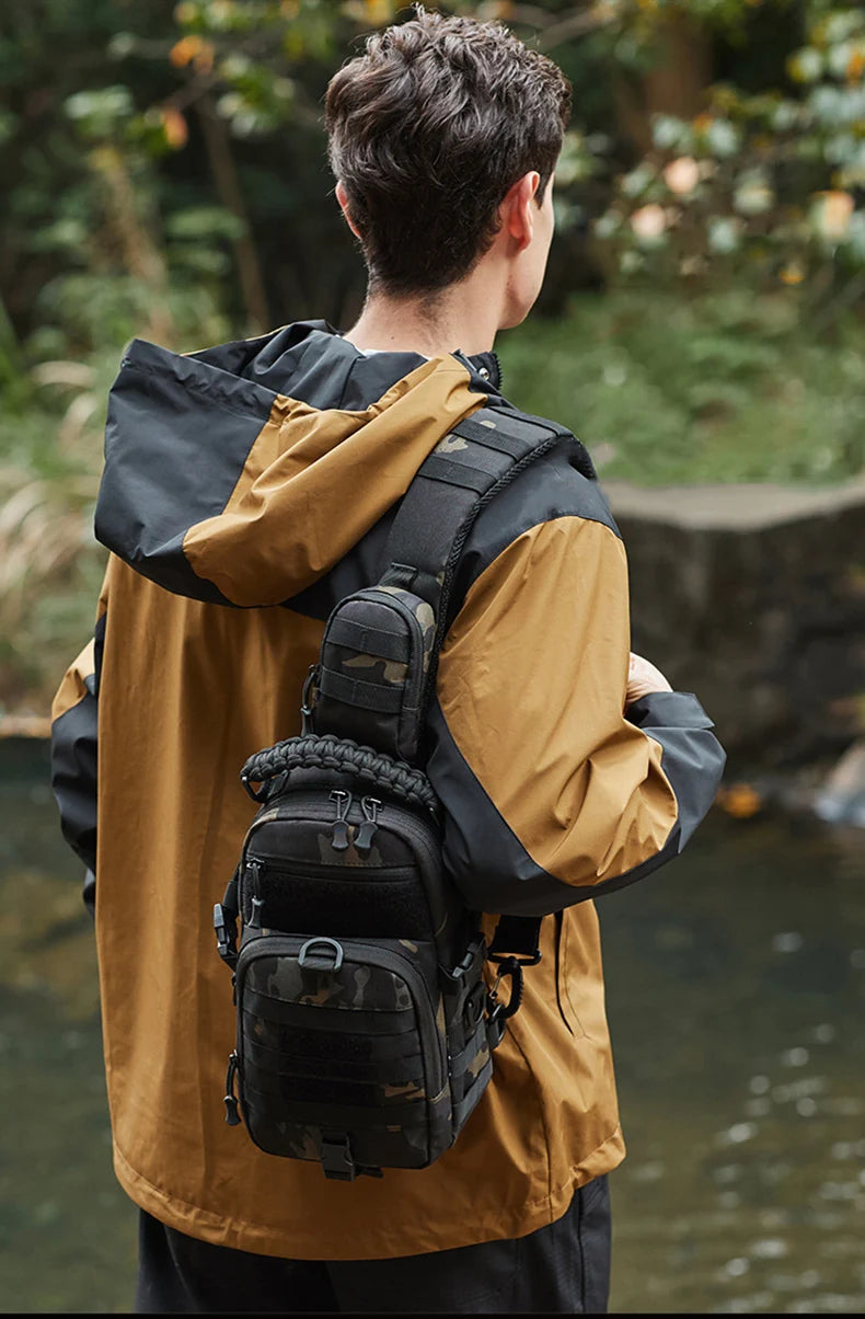 Tactical Chest Bag MOLLE Sling Backpack for Men