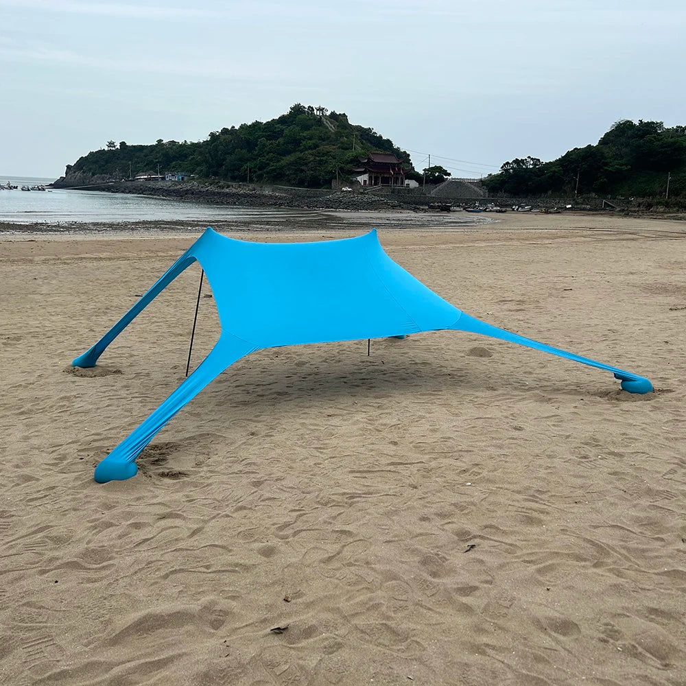 Portable UPF50+ Beach Tent – Windproof Sun Shelter for Camping & Family Use