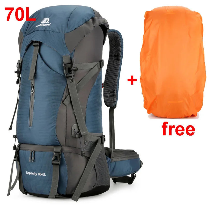 70L Hiking Camping Backpack with Rain Cover