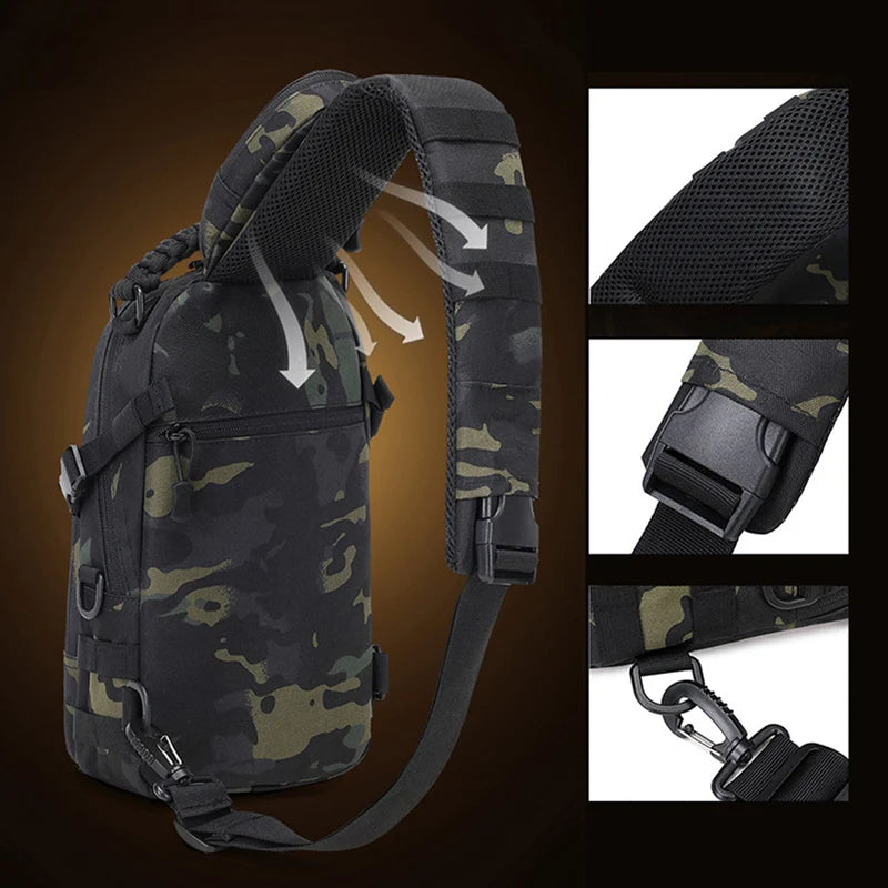 Tactical Chest Bag MOLLE Sling Backpack for Men