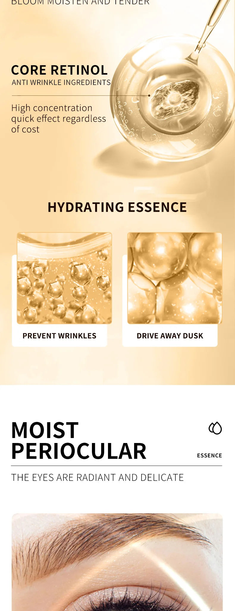 Snail Face Cream & Retinol Eye Massage Roller Set