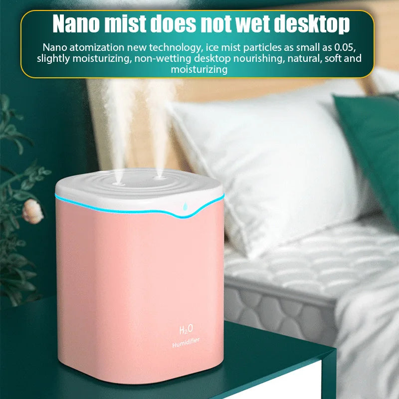 2000ML USB Double Spray Air Humidifier & Aromatherapy Diffuser