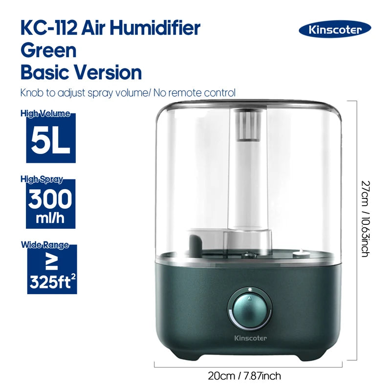 KINSCOTER 3L Air Humidifier with Remote & Timer
