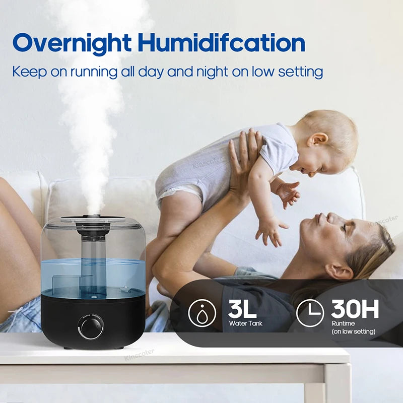 KINSCOTER 3L Air Humidifier with Remote & Timer