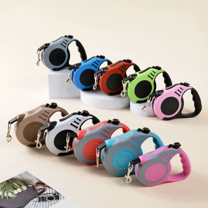 3m/5m Retractable Dog Leash for Small & Medium Pets