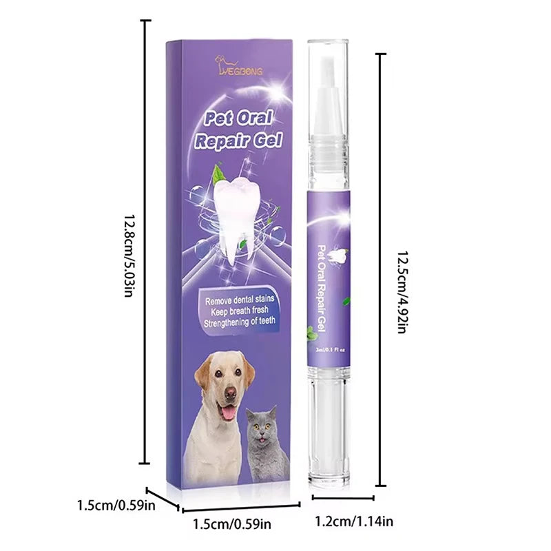 2pcs Pet Teeth Cleaning Pen with Oral Gel
