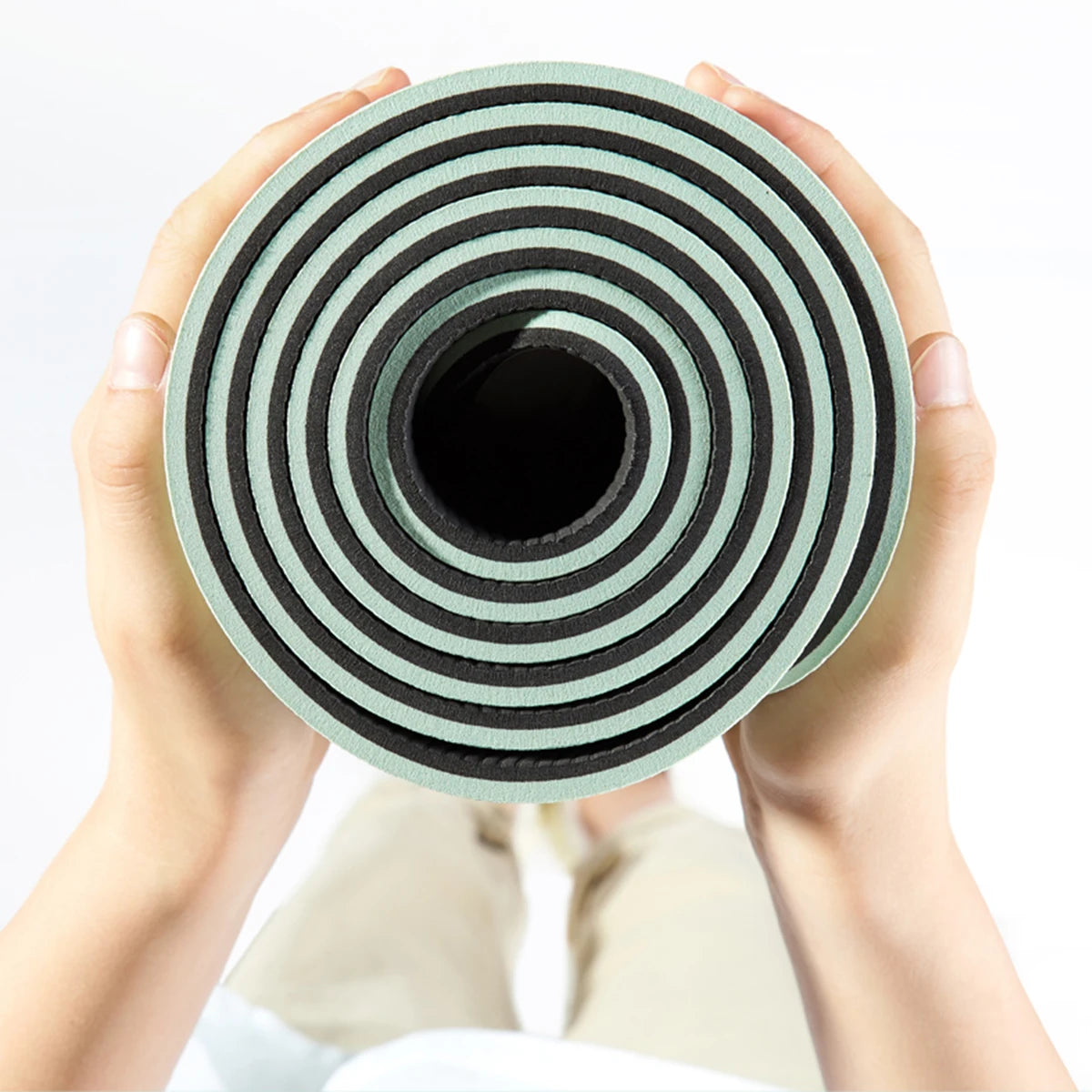 TPE Non-Slip Yoga Mat with Alignment Guide