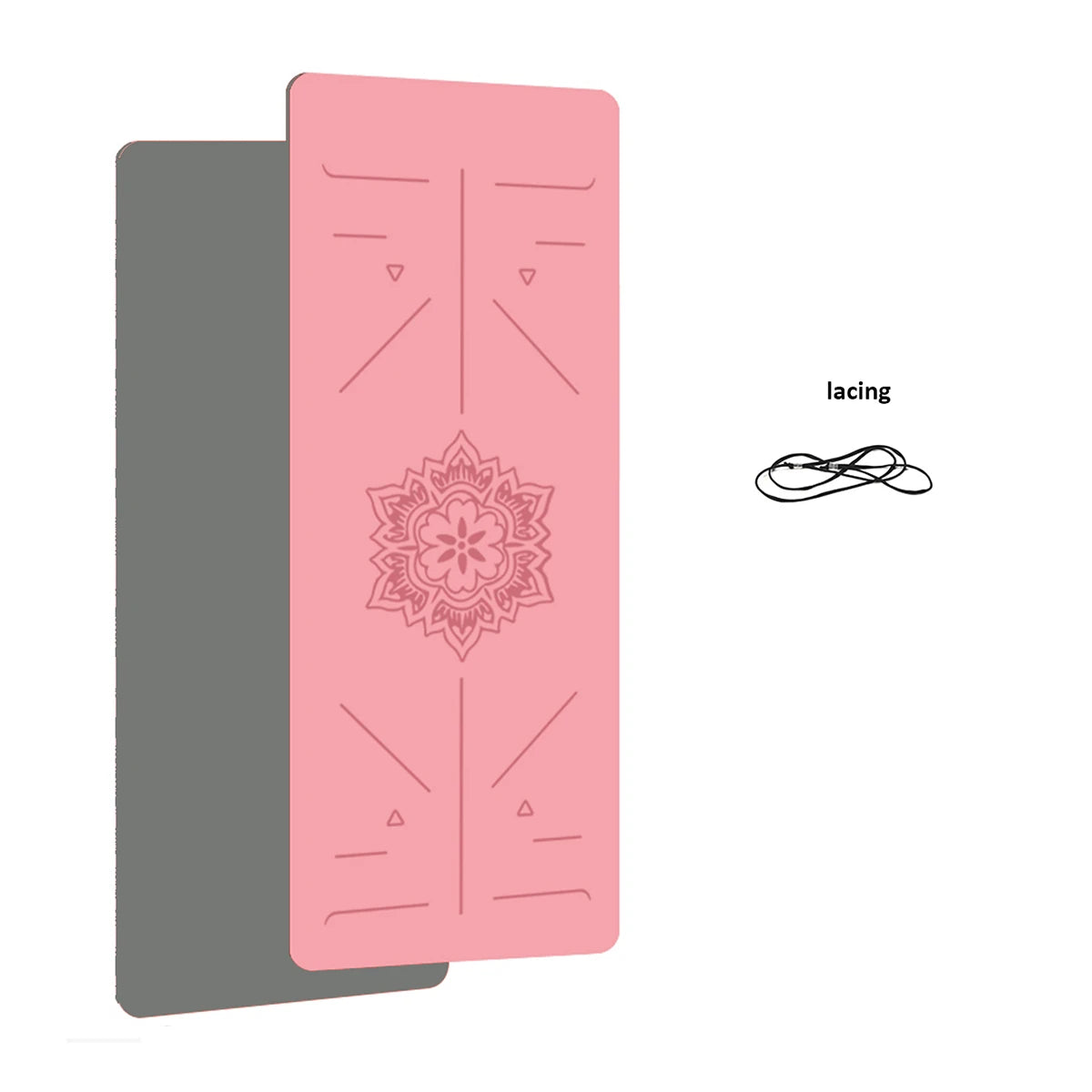 TPE Non-Slip Yoga Mat with Alignment Guide
