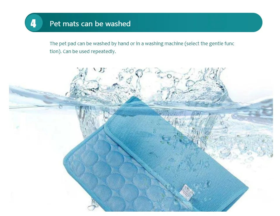 Extra Large Dog Cooling Mat – Summer Pet Ice Pad for Dogs & Cats