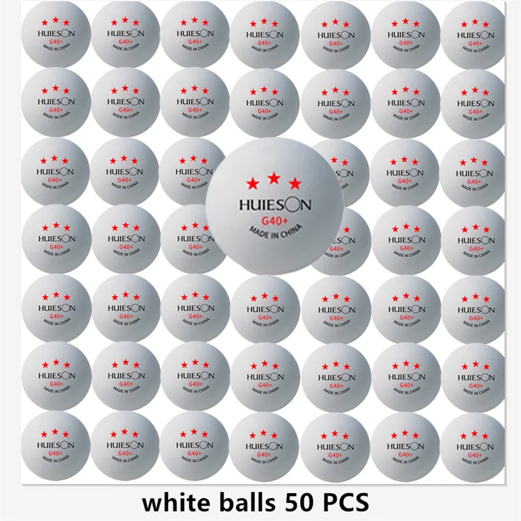 Huieson 3-Star ABS 40+ Ping Pong Balls (20–100pcs)