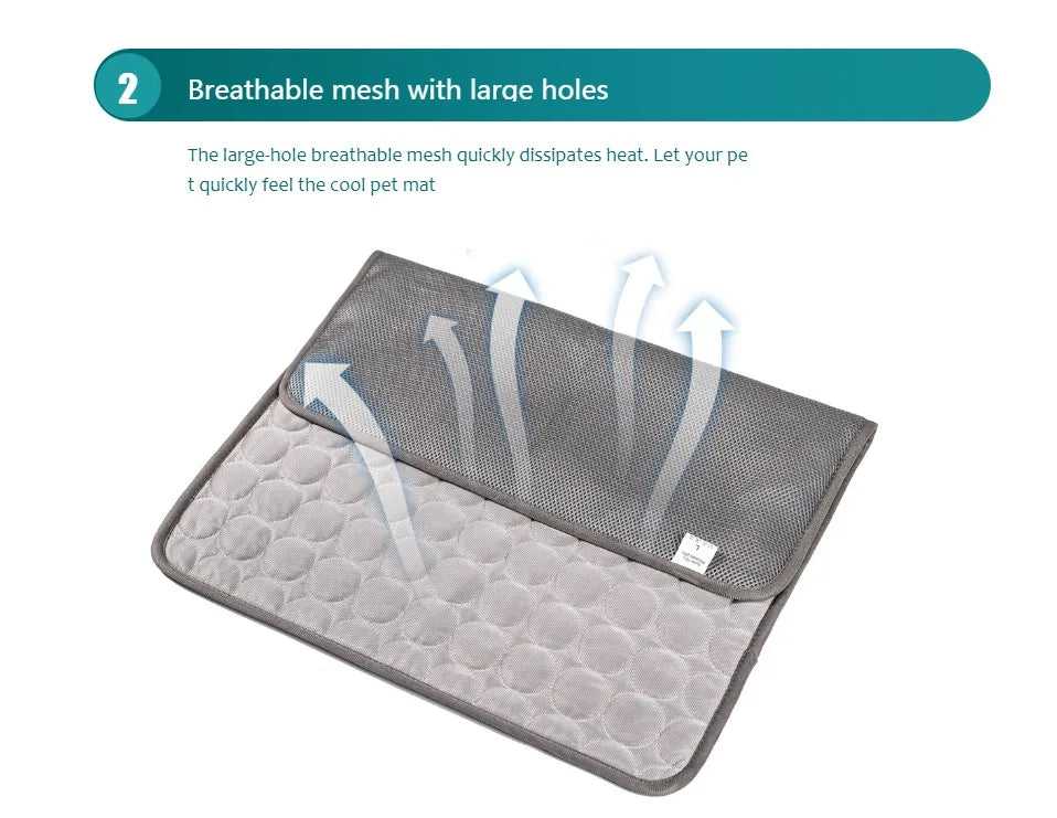 Extra Large Dog Cooling Mat – Summer Pet Ice Pad for Dogs & Cats