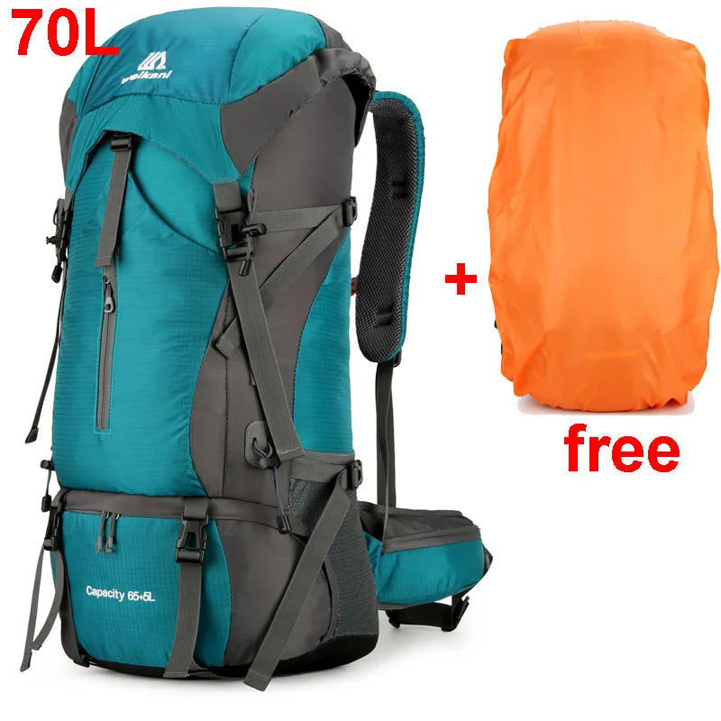 70L Hiking Camping Backpack with Rain Cover