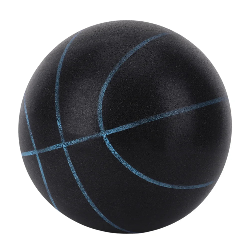 21cm Silent Grip Basketball – Size 5 (Black with Rim)