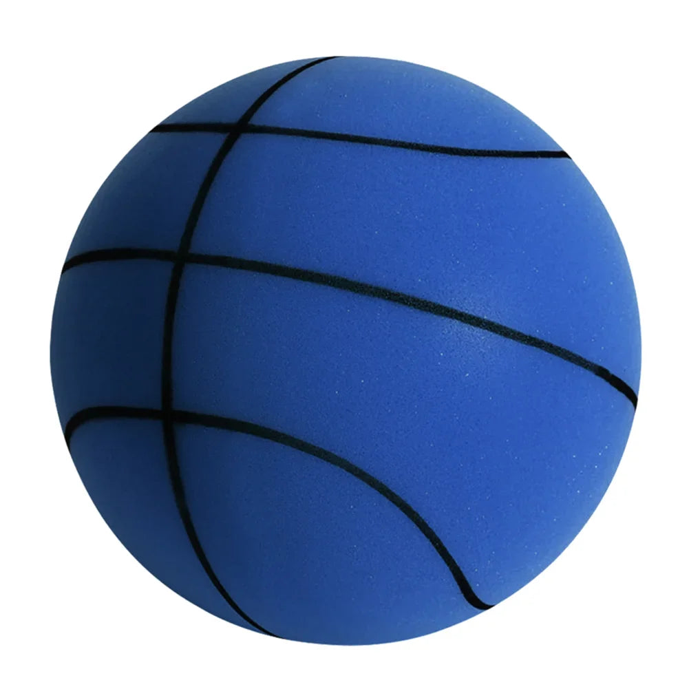 21cm Silent Grip Basketball – Size 5 (Black with Rim)