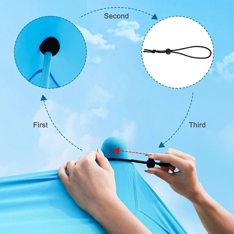 Portable UPF50+ Beach Tent – Windproof Sun Shelter for Camping & Family Use