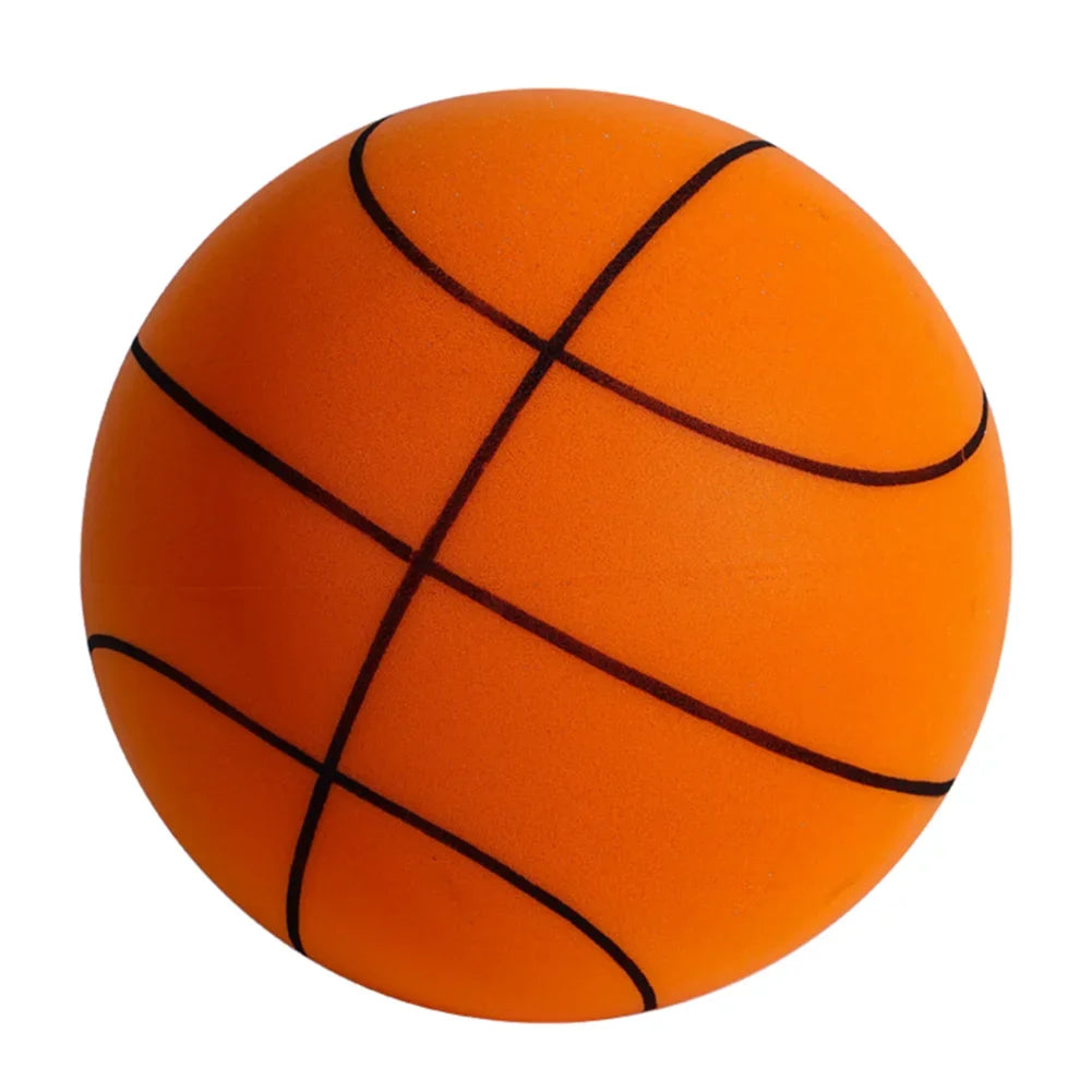21cm Silent Grip Basketball – Size 5 (Black with Rim)