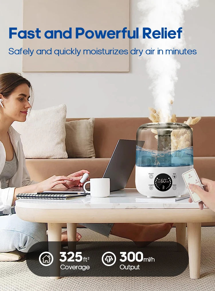 KINSCOTER 3L Air Humidifier with Remote & Timer