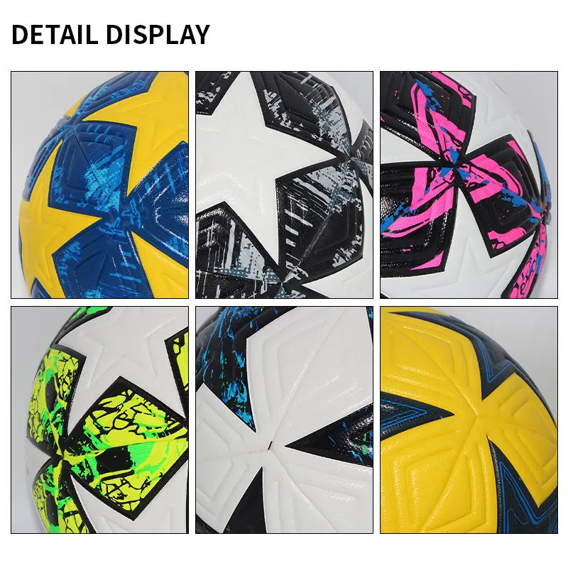 Size 4/5 PU Seamless Soccer Ball – Match & Training