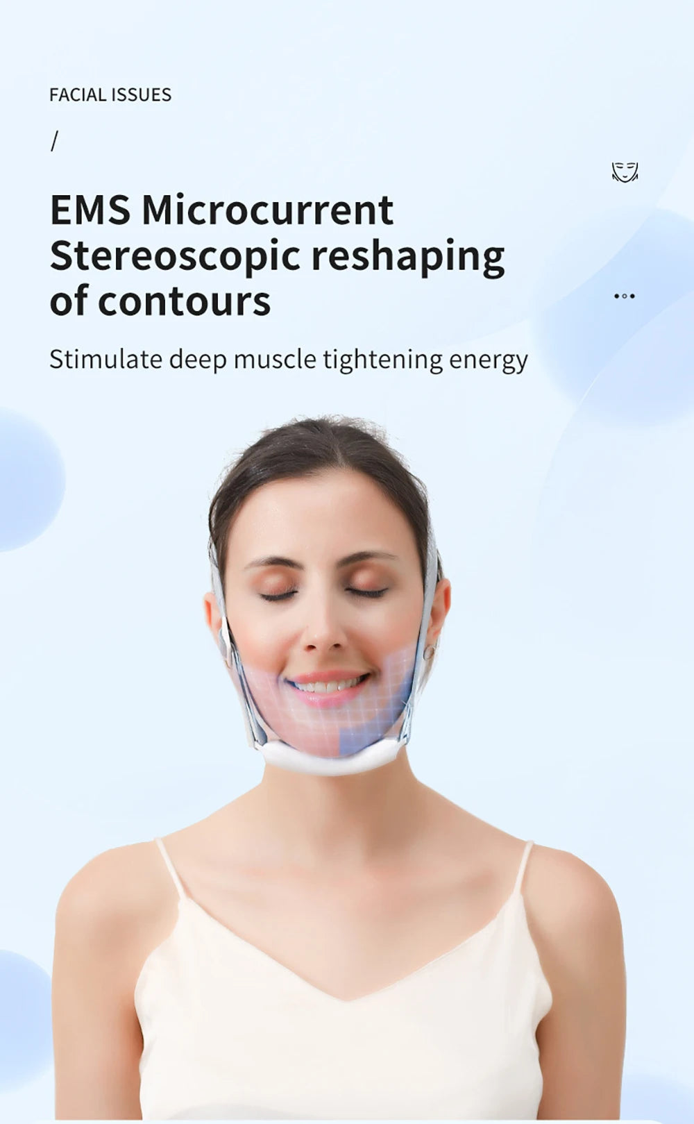 EMS V-Face Lifting Massager – Microcurrent Facial Toning Device