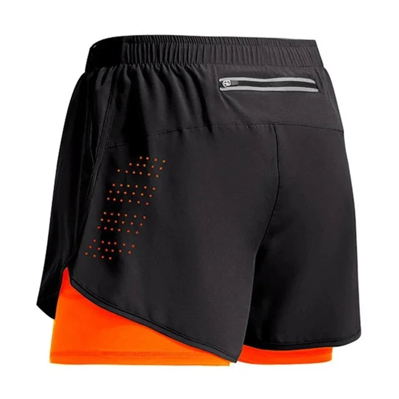 Men’s Quick-Dry Double Layer Running Shorts