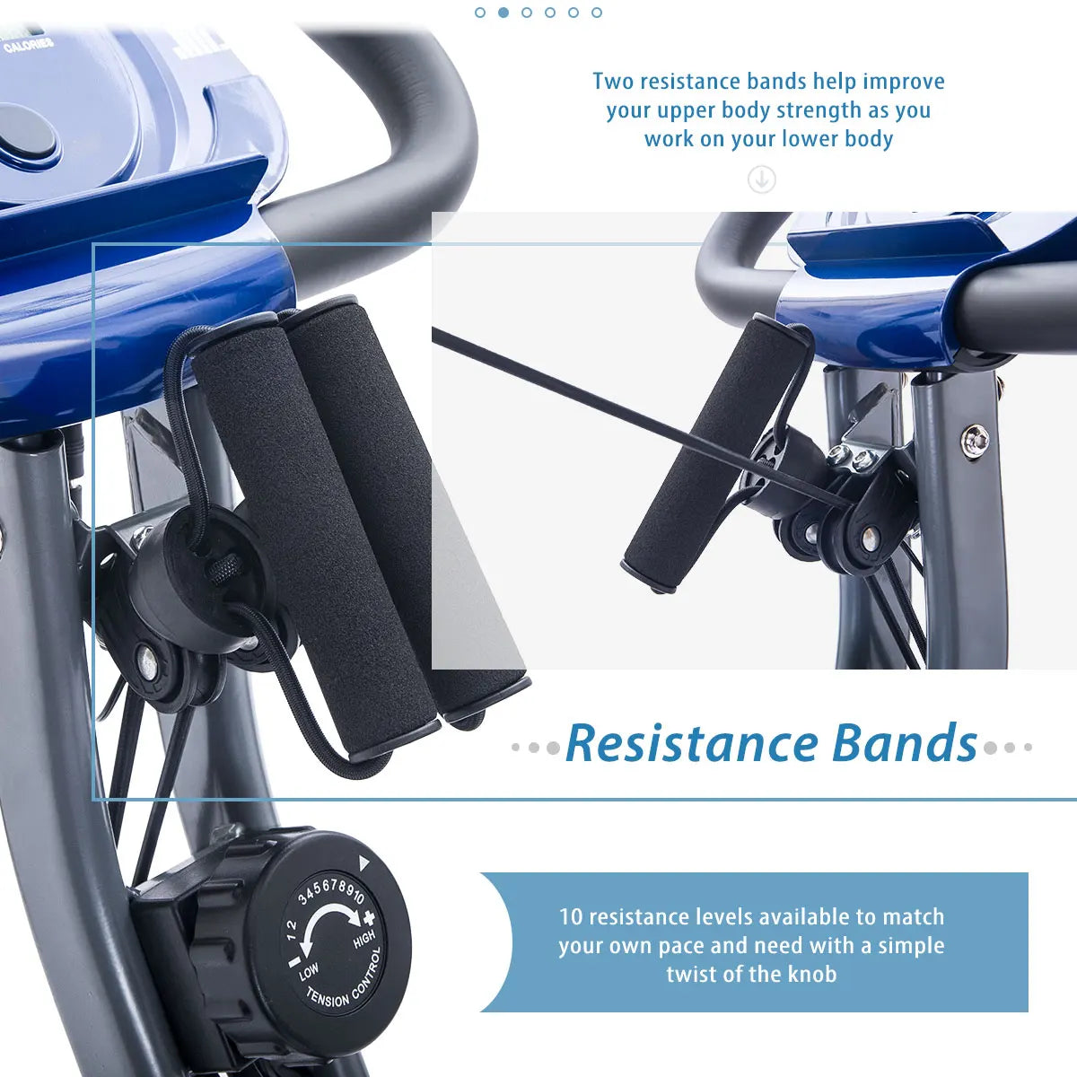 Folding X-Bike with Resistance & Backrest