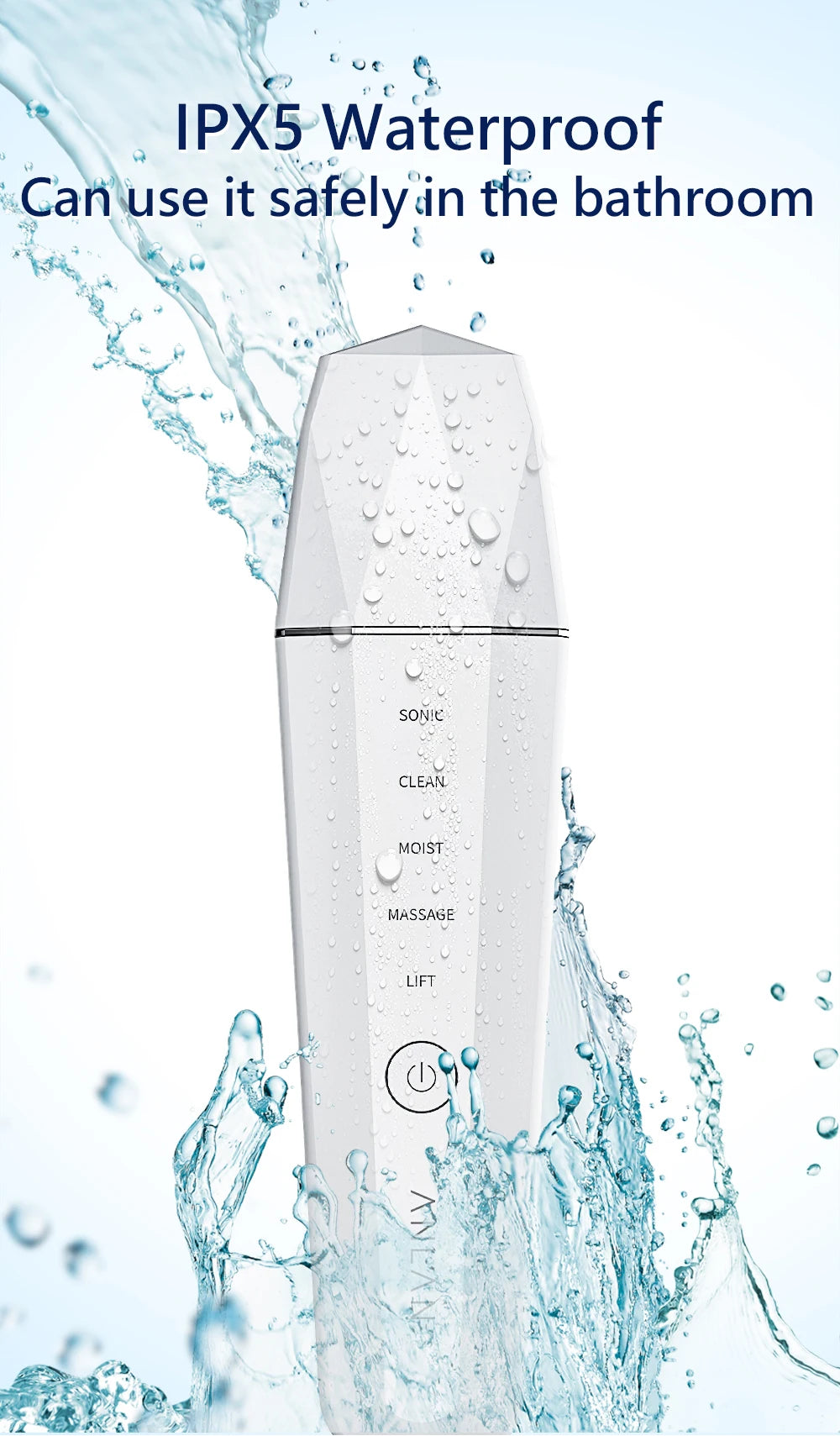 ANLAN Ultrasonic Skin Scrubber & EMS Face Lifter