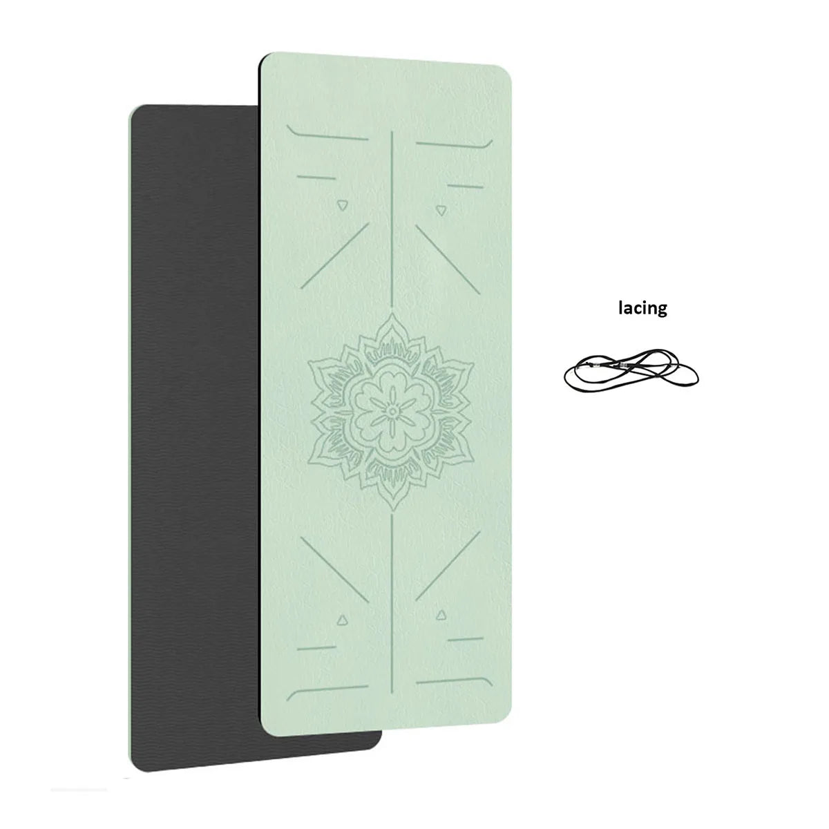 TPE Non-Slip Yoga Mat with Alignment Guide