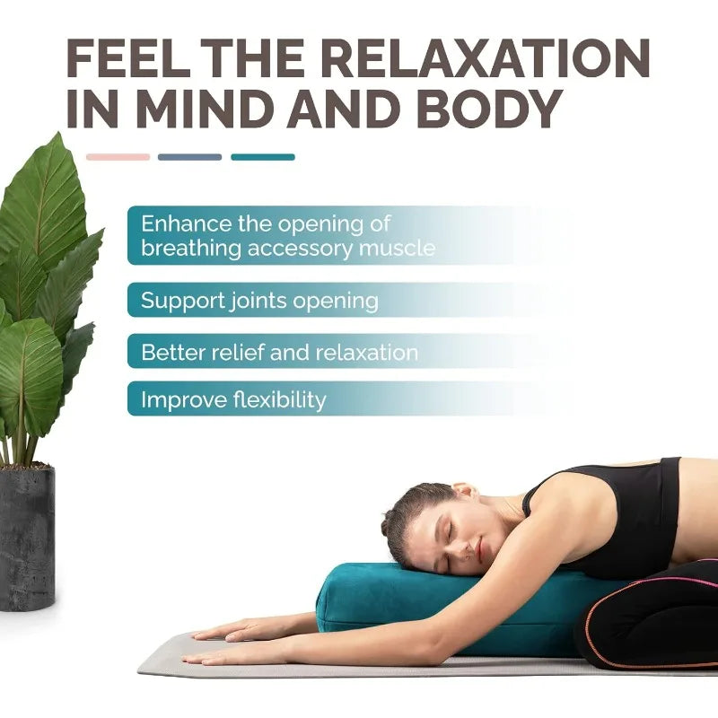 Triple-Layer Yoga Bolster Pillow for Support & Meditation