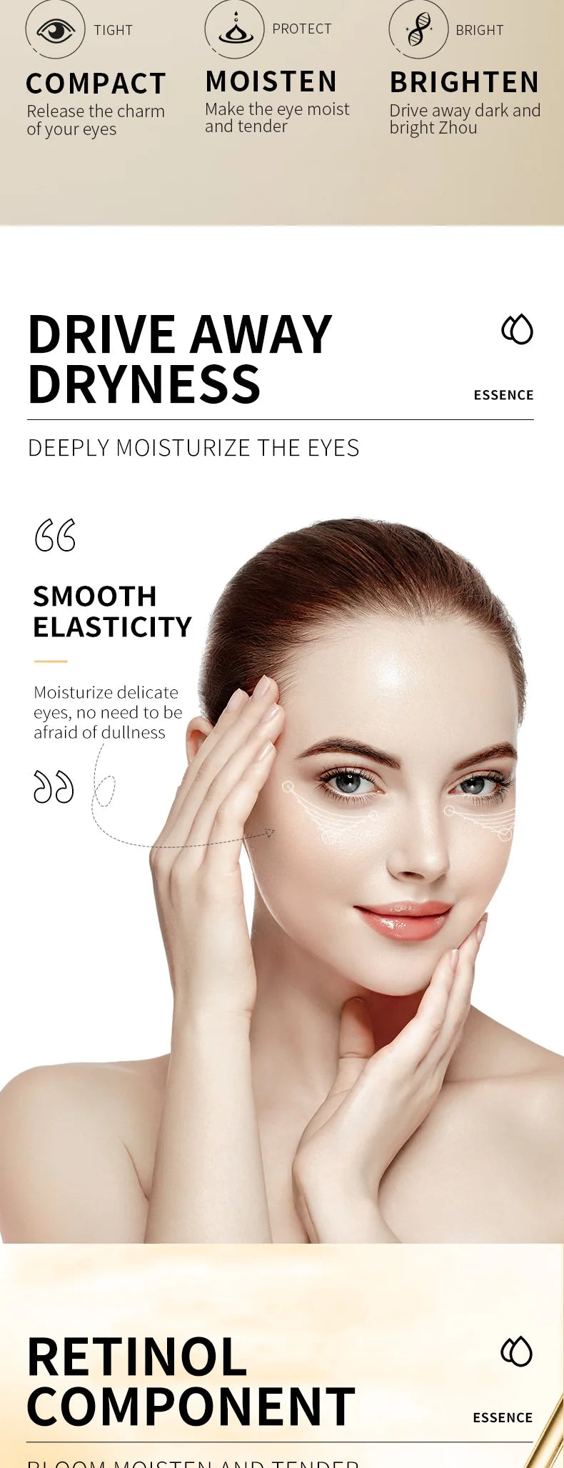 Snail Face Cream & Retinol Eye Massage Roller Set