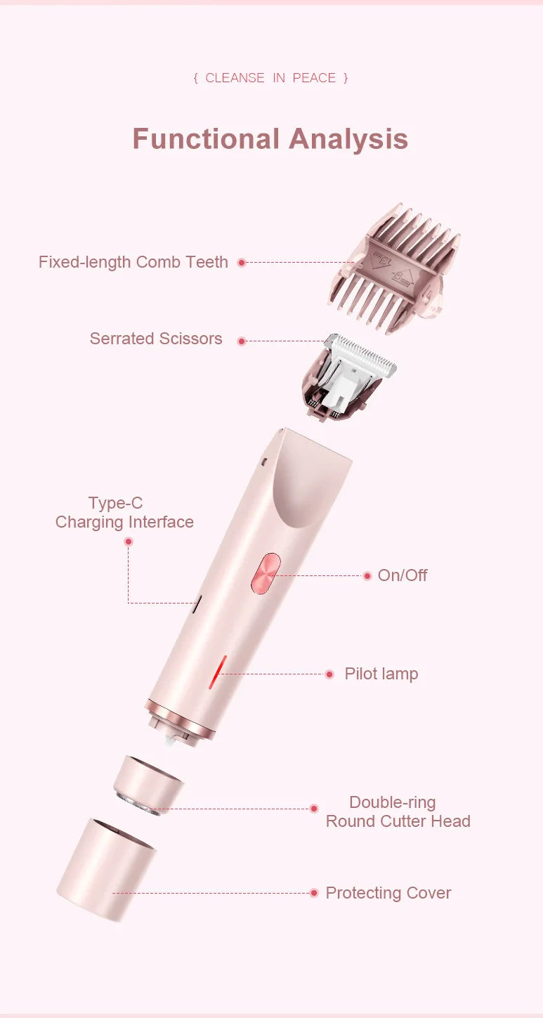 2-in-1 Electric Razor & Bikini Trimmer for Women
