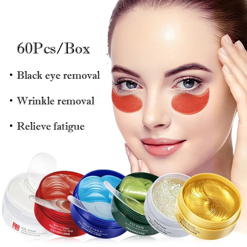 60pcs Gold Collagen Moisturizing Eye Masks