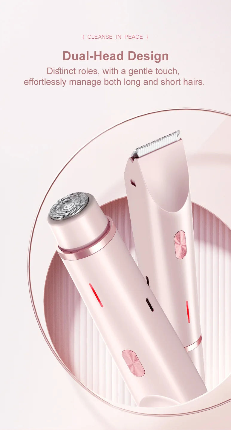 2-in-1 Electric Razor & Bikini Trimmer for Women