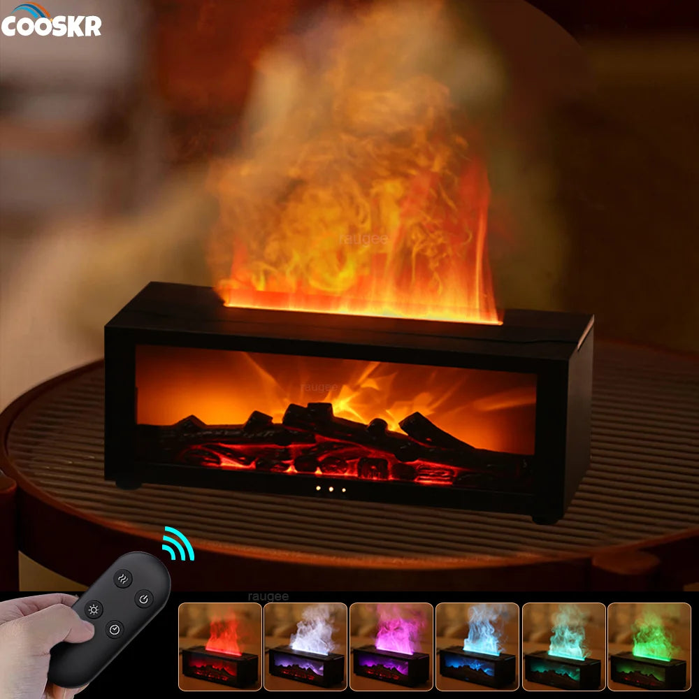 Flame Aroma Humidifier with LED & Remote