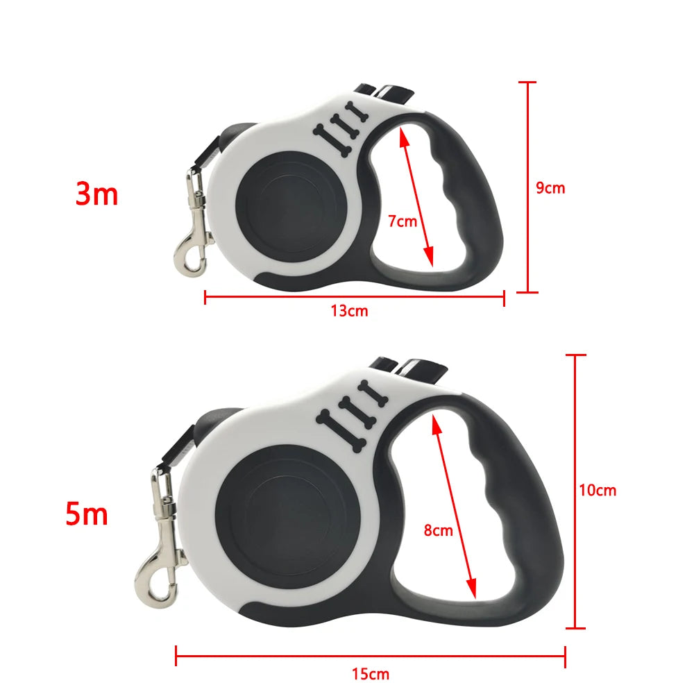 3m/5m Retractable Dog Leash for Small & Medium Pets