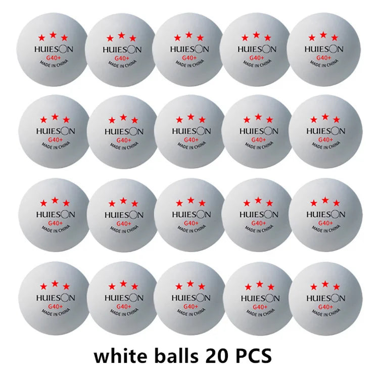 Huieson 3-Star ABS 40+ Ping Pong Balls (20–100pcs)