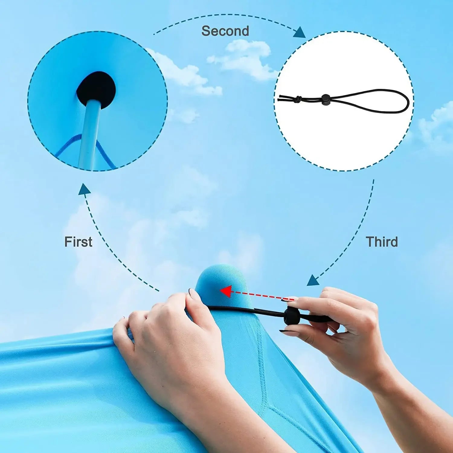 Portable UPF50+ Beach Tent – Windproof Sun Shelter for Camping & Family Use