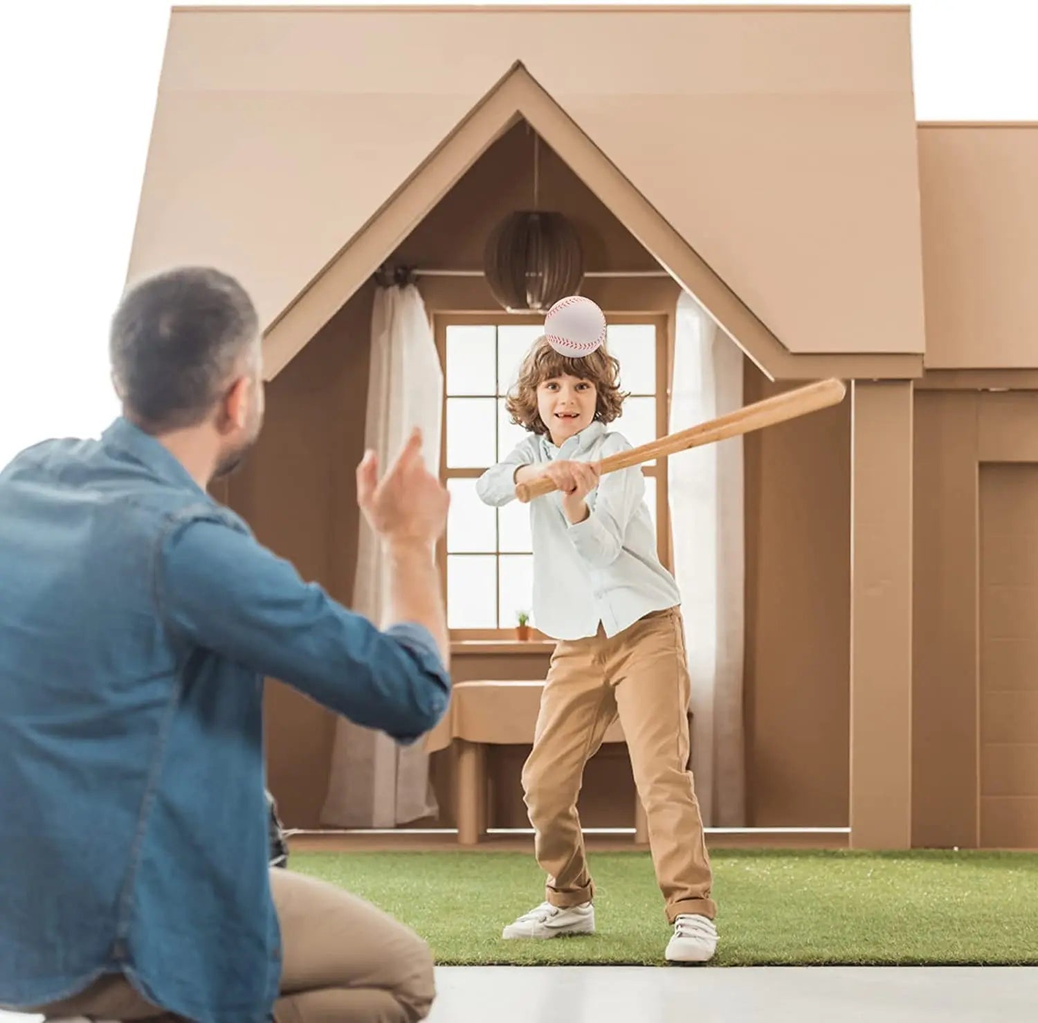 No. 9 Handmade Training Baseball – White Safety Ball