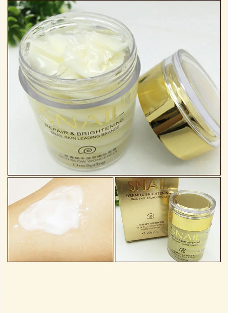 Snail Face Cream & Retinol Eye Massage Roller Set